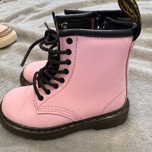 Pink Lace-Up Boots